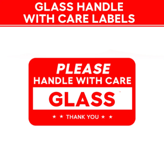 Glass Handle With Care Labels